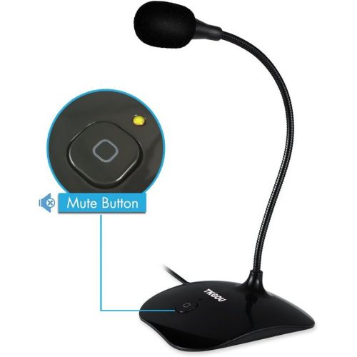  [아마존베스트]TKGOU USB Microphone for Computer - Plug&Play Recording Microphone with Mute Button - Compatible with PC, Laptop, Mac, ps4 - Ideal for YouTube,Skype,Gaming,Podcast(1.5m /5ft)