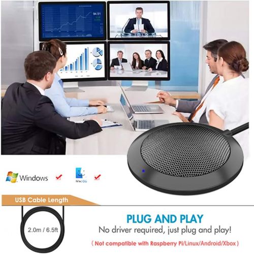  [아마존베스트]Conference USB Microphone for Computer, TKGOU Plug & Play Omnidirectional Boundary Condenser PC Microphones for Streaming,VoIP Calls,Skype,Chatting