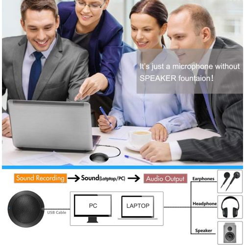  [아마존베스트]Conference USB Microphone for Computer, TKGOU Plug & Play Omnidirectional Boundary Condenser PC Microphones for Streaming,VoIP Calls,Skype,Chatting