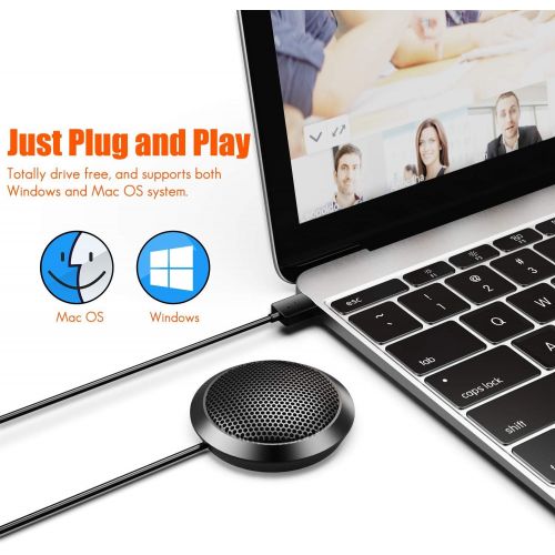  [아마존베스트]Conference USB Microphone for Computer, TKGOU Plug & Play Omnidirectional Boundary Condenser PC Microphones for Streaming,VoIP Calls,Skype,Chatting