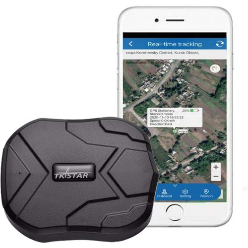  GPS Tracker, TKSTAR GPS Tracker for Vehicles Hidden Waterproof Realtime Car GPS Trackers Anti Theft Tracking Device with Magnet GPS Locator for Car Motorcycle Truck No Monthly Fee,