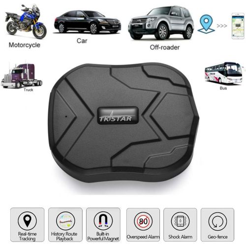  TK-STAR TKSTAR GPS Tracker with Strong Magnet for CarVehicleVan Truck Fleet Management GPS Locator Realtime Accurate Location Device Waterproof 90 Days Long Standby Remove Alarm Free Tra