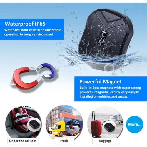  TK-STAR Car GPS Tracker Worldwide ,Vehicle Realitme Tracking Waterproof Portable Magnetic Tracking Device 90 Days Long Standby,onPoint Free Tracking &Monitoring System TK905