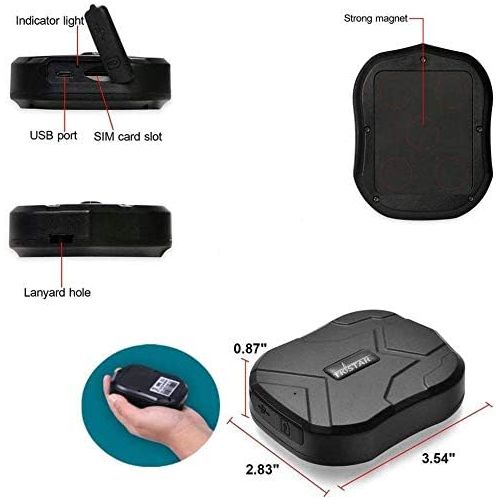  TKSTAR GPS Tracker,3G GPS Tracker for Vehiches Real Time Tracking Car GPS, Waterproof Strong Magnet Tracking device Anti-Lost for Car Motorcycle Truck Alarm TK905