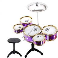TLT Retail Shelf Drum Toy Set - Kids Jazz Drum Set Stimulating Children’s Creativity, Ideal Gift Toy for Kids, Teens, Boys & Girls (Purple)