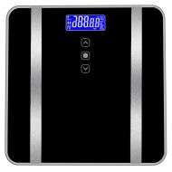 TLT Retail Smart Scale Digital BMI Body Weight Bathroom Scale 400 pounds with 8 Essential Measurements (Black)
