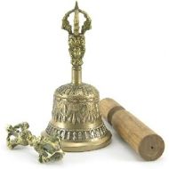 BUDDHIST SACRED SPIRITUAL TIBETAN BELL AND DORJE