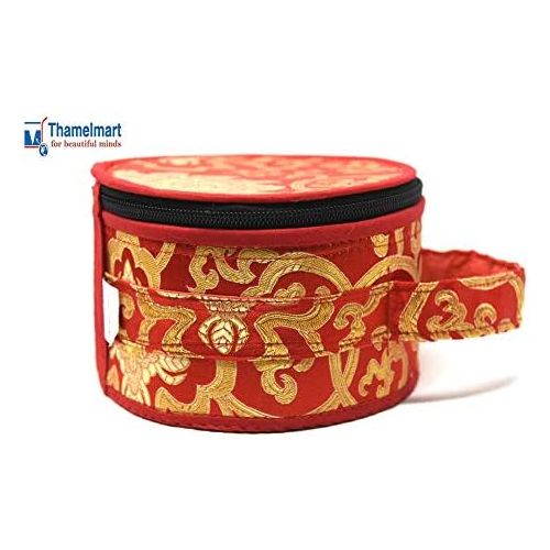  TM THAMELMART FOR BEAUTIFUL MINDS 5 Tibetan Singing Bowl for Meditation, Sound Healing, Yoga & Sound Therapy. Made of 7 metals. Slik Cushion, Wooden Mallet, Box & Tingsha nincluded Thamelmart … (5 Inch matte)명상종 싱잉볼