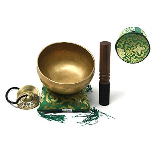  TM THAMELMART FOR BEAUTIFUL MINDS 6 Superb Crown Chakra Tibetan Singing Bowl for Meditation, Sound Healing, Yoga & Sound Therapy. Made of 7 metals. Cushion Suede leather Wooden Mallet, Box & Tingsha nincluded ~Nepa명상종 싱잉볼