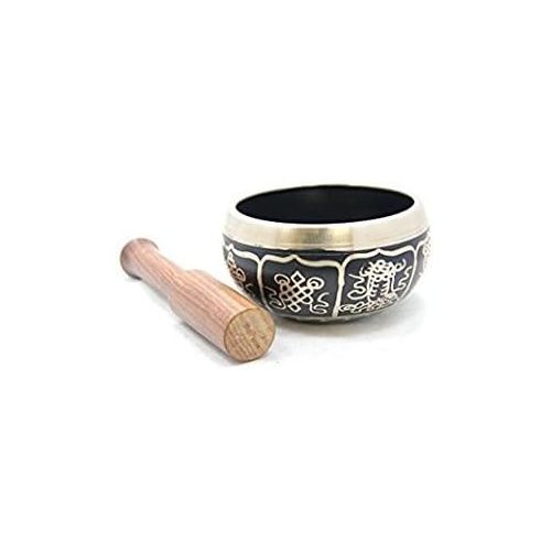  TM THAMELMART FOR BEAUTIFUL MINDS 4 Tibetan Meditation Yoga Austomangal Singing Bowl Set with Mallet Cushion (Om Mantra-Tibetan)명상종 싱잉볼