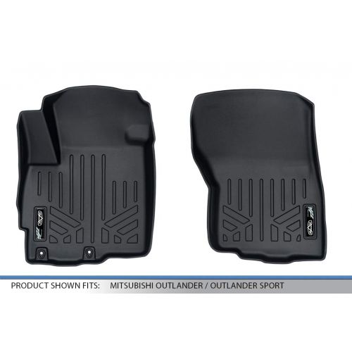  TMB MAX LINER A0355 Custom Fit Floor Mats 1st Row Liner Set Black for 2011-2019 Mitsubishi Outlander Sport