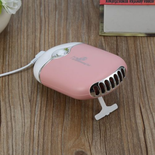  TMISHION USB Mini persoenlicher tragbarer Ventilator, elektrisches Klimaanlagengeblase, Handkuehlventilator fuer Wimpernverlangerungs Nagellack Schnelltrockner(Rosa)