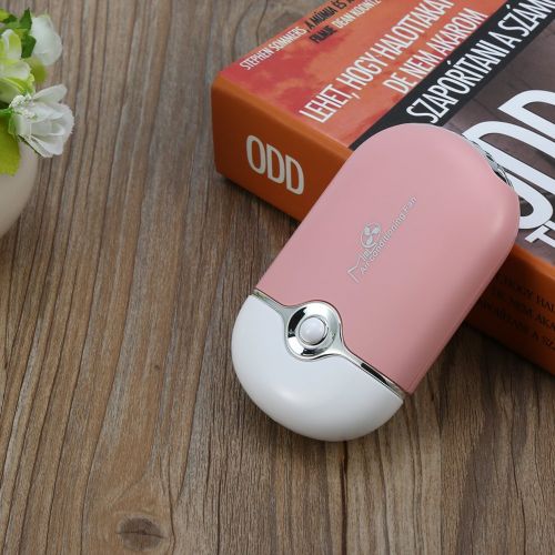  TMISHION USB Mini persoenlicher tragbarer Ventilator, elektrisches Klimaanlagengeblase, Handkuehlventilator fuer Wimpernverlangerungs Nagellack Schnelltrockner(Rosa)