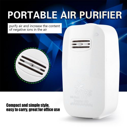  TMISHION Portable Air Purifier Smoke, Dust Disinfection Device, Animal Dander for Kitchen, Car, Studio(EU-White)