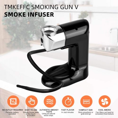  [아마존 핫딜] TMKEFFC Smoking Gun Food Smoker Cocktails Smoke Infuser, Portable Handheld Indoor Cold Smoke Generator Tool for Meat, Drinks, BBQ, Cheese