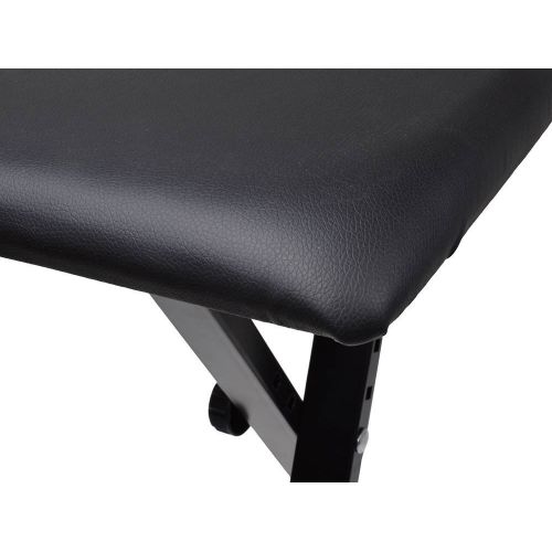  TMS Adjustable Leather Padded Piano Keyboard Bench Seat w/Rubber Feet Stool Chair