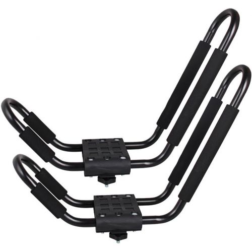  [아마존베스트]Lifetime Warranty TMS 2 Pairs J-Bar Rack HD Kayak Carrier Canoe Boat Surf Ski Roof Top Mount Car SUV Crossbar