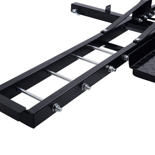  TMS Goplus 500 lb Motorcycle Dirt Bike Scooter Carrier Hauler Hitch Mount Rack with Loading Ramp and Anti-Tilt Locking Device