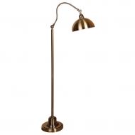 TMY Retro Bronze Floor Lamp American Style Simple Living Room Bedroom Study Industrial Bedside Lamp Chinese Vertical Table (Color : Metallic, Size : 155cm)