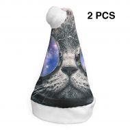 TNC2P Santa Hat Christmas Hat, Festive Holiday Accessories for Adults Teens Children