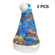 TNC2P Santa Hat Christmas Hat, Festive Holiday Accessories for Adults Teens Children