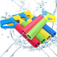 TNELTUEB 6-Pack Foam Water Blaster, Water Guns, Shooting Up to 30 Feet Outdoor Swimming Pool Summer Fun Party Games Toys Super Soaker for Kids Teens Adults