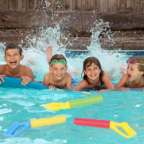  TNELTUEB 6-Pack Foam Water Blaster, Water Guns, Shooting Up to 30 Feet Outdoor Swimming Pool Summer Fun Party Games Toys Super Soaker for Kids Teens Adults