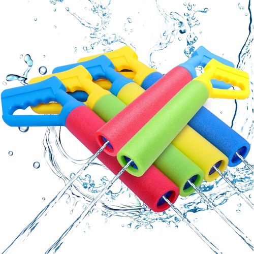  TNELTUEB 6-Pack Foam Water Blaster, Water Guns, Shooting Up to 30 Feet Outdoor Swimming Pool Summer Fun Party Games Toys Super Soaker for Kids Teens Adults