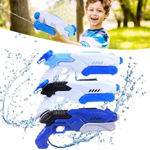  TNELTUEB Super Water Gun for Kids, 3 Pack Water Soaker Blaster Squirt Gun Fast Trigger Summer Toy for Swimming Pools Party Outdoor Beach Sand Water Fighting Toys