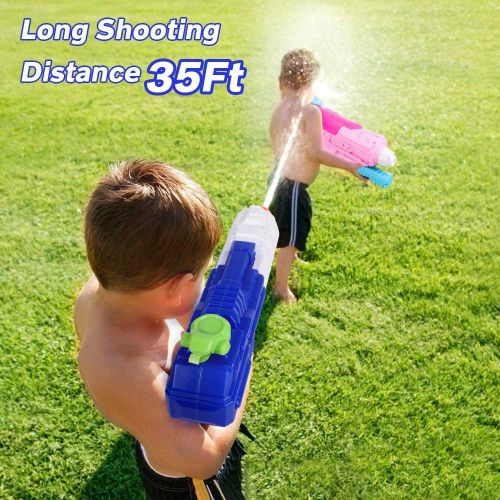  TNELTUEB 2 Pack Super Soaker Water Gun, 1200CC Blaster Water Guns 35 Ft Long Range Water Guns for Boys Girls Kids Adults Summer Pool Beach Water Toys