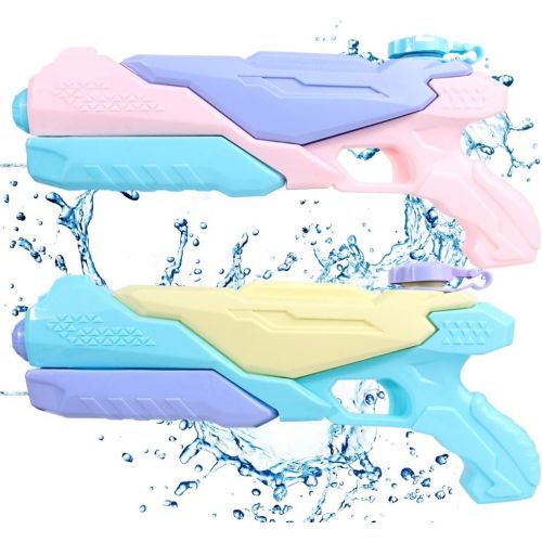  TNELTUEB Water Guns for Kids, 2 Pack Super Soaker Water Gun, Sprays 30 FT, 500CC Water Soaker Blaster Squirt Toy for Swimming Pool Beach Party Favor Shooter Fight Games