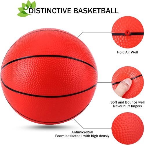  TNELTUEB Pool Basketball Replacement 8.5 Inch Mini Pool Basketballs Ball Hoop Indoor Outdoor Toy , Fits All Standard Swimming Pool Basketball Hoop Pool Game Toy Water Games( 2 Ball