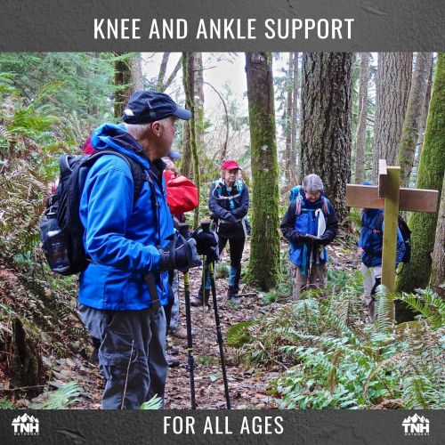  TNH Outdoors Trekking Poles - Lightweight, Aluminum Hiking, Walking & Running Sticks with Natural Cork Grips, Quick Locks, 4 Season/All Terrain Accessories and Carry Bag