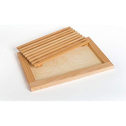  [아마존베스트]TNNature Bread Chopping Board with Crumb Groove and Crumb Catcher Beech Wood 40 x 25 x 2.5 cm