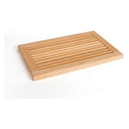  [아마존베스트]TNNature Bread Chopping Board with Crumb Groove and Crumb Catcher Beech Wood 40 x 25 x 2.5 cm