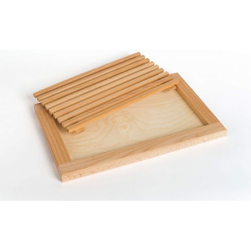  [아마존베스트]TNNature Bread Chopping Board with Crumb Groove and Crumb Catcher Beech Wood 40 x 25 x 2.5 cm