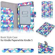 [아마존베스트]TNP Products Amazon Kindle Paperwhite Case Square Multi Color Diamond Shape-Slim Folio PU Leather Smart Cover Stand Amazon All-NewKindlePaperwhite(Both2012and2013 versions)Auto Sleep Wake Featu