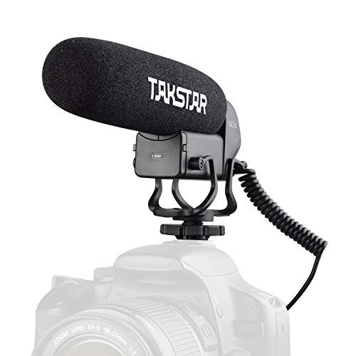  TNP Products TAKSTAR SGC-600 Shotgun Microphone Interview Photography Microphone Condenser Recording MIC for Nikon Canon DSLR Camera DV Camcorder (3.5mm Interface) Professional Video Accessorie