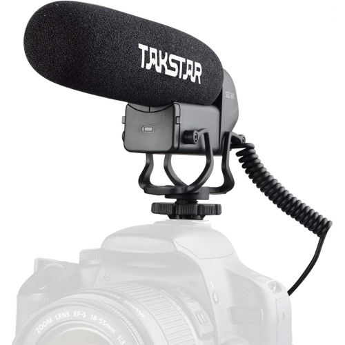  TNP Products TAKSTAR SGC-600 Shotgun Microphone Interview Photography Microphone Condenser Recording MIC for Nikon Canon DSLR Camera DV Camcorder (3.5mm Interface) Professional Video Accessorie