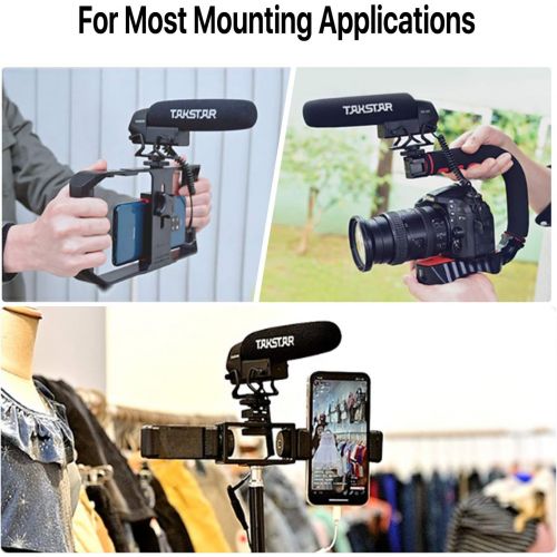  TNP Products TAKSTAR SGC-600 Shotgun Microphone Interview Photography Microphone Condenser Recording MIC for Nikon Canon DSLR Camera DV Camcorder (3.5mm Interface) Professional Video Accessorie
