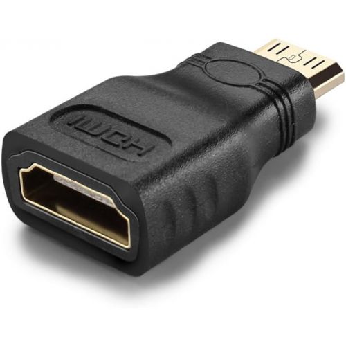  TNP Products TNP Mini HDMI to HDMI Adapter - High Speed HDMI Type C to Type A Male to Female M/F Port Socket Plug Jack Connector Converter Adaptor Supports 4K 4Kx2K Ultra HD UHD 1080P Full HD 3