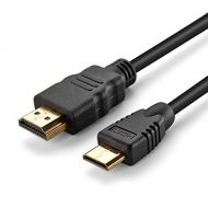 TNP Products TNP Mini HDMI to HDMI Cable (10 Ft) Adapter - High Speed Video Audio AV HDMI Male C to Male A Premium Connector Converter Adaptor Cord Supports 3D, ARC