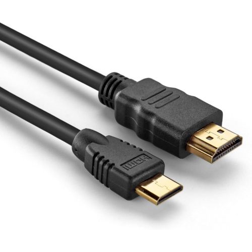  TNP Products TNP Mini HDMI to HDMI Cable (10 Ft) Adapter - High Speed Video Audio AV HDMI Male C to Male A Premium Connector Converter Adaptor Cord Supports 3D, ARC