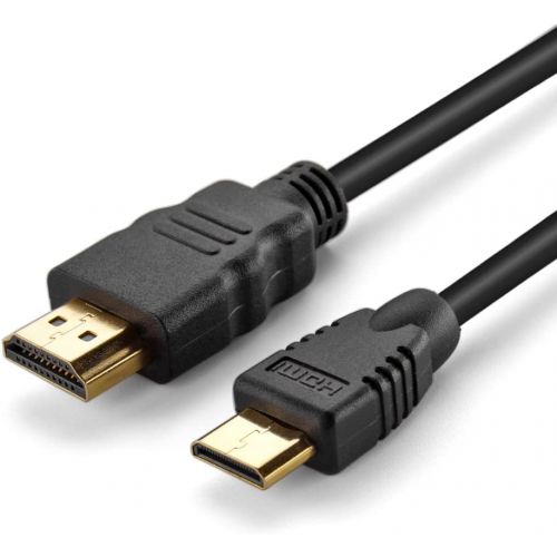  TNP Products TNP Mini HDMI to HDMI Cable (10 Ft) Adapter - High Speed Video Audio AV HDMI Male C to Male A Premium Connector Converter Adaptor Cord Supports 3D, ARC