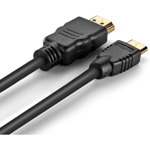  TNP Products TNP Mini HDMI to HDMI Cable (10 Ft) Adapter - High Speed Video Audio AV HDMI Male C to Male A Premium Connector Converter Adaptor Cord Supports 3D, ARC