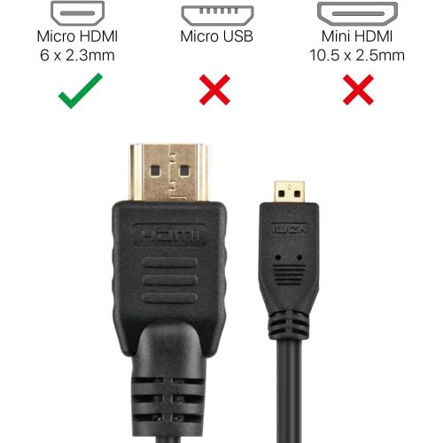  TNP Products TNP Micro HDMI (Type D) to HDMI (Type A) Cable (10 Feet) Brand product Compatible with LG Replacement for High Speed Video Audio AV HDMI D to dapter HDTV Cord Supports 3D & 4K Reso