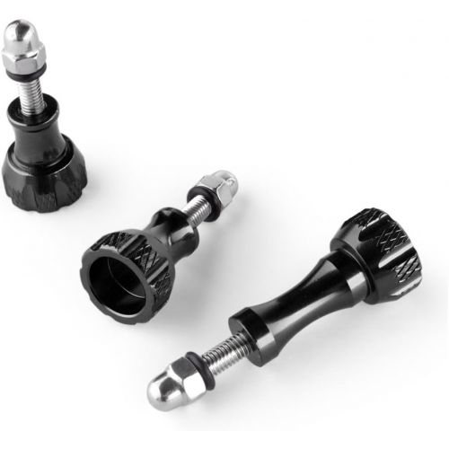  TNP Products TNP GoPro Thumb Screw Set (Black) - Aluminum Alloy Thumbscrew Knob Bolt Kit for GoPro Hero 9 8 7 6 5 4 3+ 3 2, GoPro Hero Session, SJCAM DJI Osmo HD Action Cameras - 3pcs 1x Long S