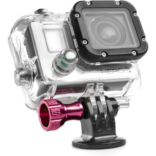  TNP Products TNP GoPro Thumb Screw Set (Pink) - Aluminum Alloy Thumbscrew Knob Bolt Kit for GoPro Hero 9 8 7 6 5 4 3+ 3 2, GoPro Hero Session, SJCAM DJI Osmo HD Action Cameras - 3pcs 1x Long Sc