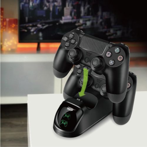  [아마존베스트]TNP Products TNP PS4 Controller Charging Station Dock Stand - USB Port Dual Charger Cradle Pad Base w/ USB Cable & LED Indicator for Sony Playstation 4 PS4 Pro PS4 Slim Wireless Gaming Controll