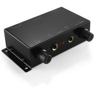 [아마존베스트]TNP Products TNP 2 Channel Microphone Mini Audio Stereo Mixer - Dual 1/4 6.35mm Mic Input Port to RCA Stereo Output Portable Compact Preamp for Streamer Podcaster DJ